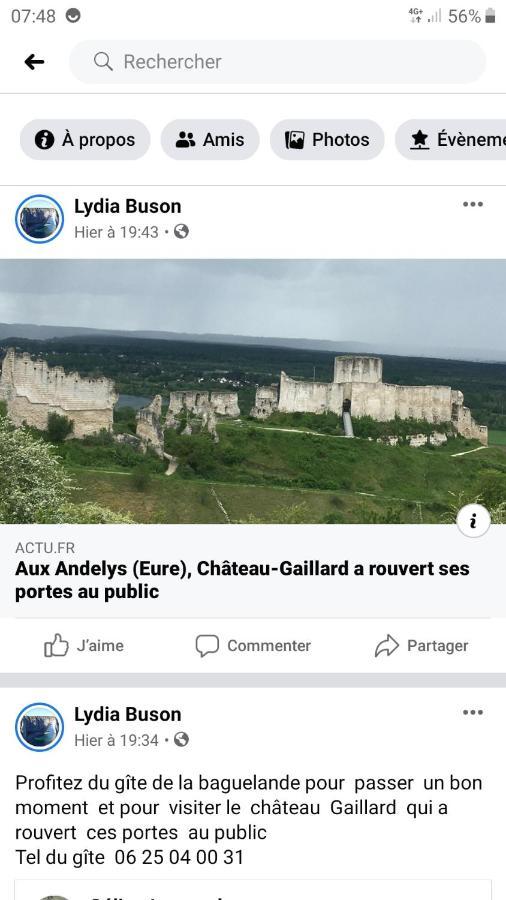 Gite De La Baguelande Les Andelys Exteriör bild